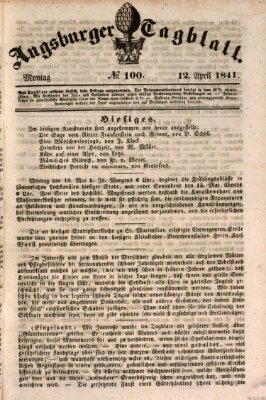 Augsburger Tagblatt Montag 12. April 1841