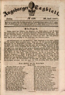 Augsburger Tagblatt Freitag 30. April 1841
