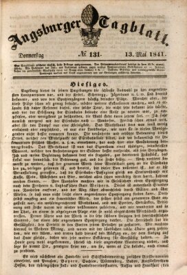 Augsburger Tagblatt Donnerstag 13. Mai 1841