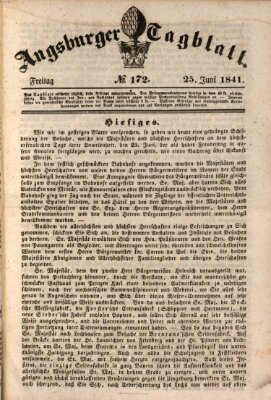 Augsburger Tagblatt Freitag 25. Juni 1841