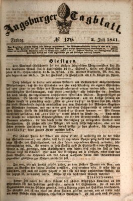 Augsburger Tagblatt Freitag 2. Juli 1841