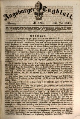 Augsburger Tagblatt Montag 12. Juli 1841