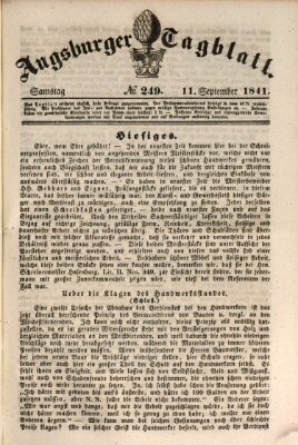 Augsburger Tagblatt Samstag 11. September 1841