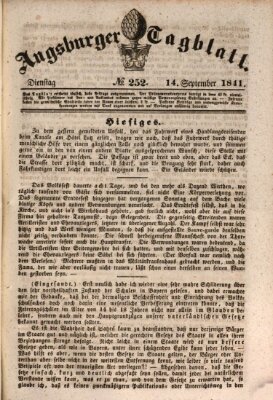 Augsburger Tagblatt Dienstag 14. September 1841