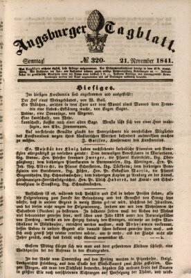 Augsburger Tagblatt Sonntag 21. November 1841
