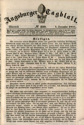 Augsburger Tagblatt Mittwoch 1. Dezember 1841