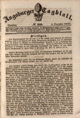 Augsburger Tagblatt Samstag 4. Dezember 1841