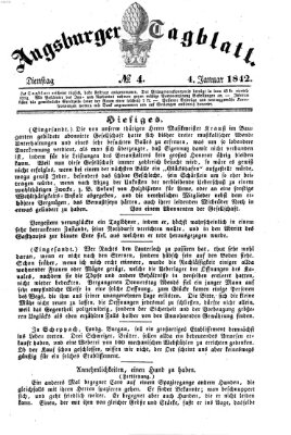 Augsburger Tagblatt Dienstag 4. Januar 1842