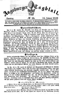 Augsburger Tagblatt Samstag 15. Januar 1842