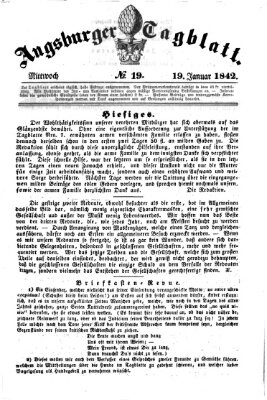 Augsburger Tagblatt Mittwoch 19. Januar 1842