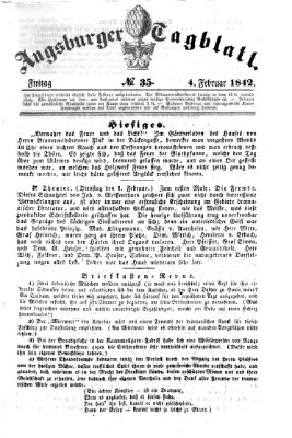 Augsburger Tagblatt Freitag 4. Februar 1842
