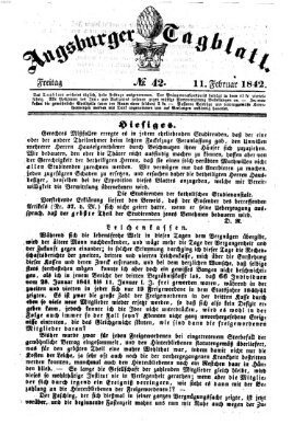 Augsburger Tagblatt Freitag 11. Februar 1842