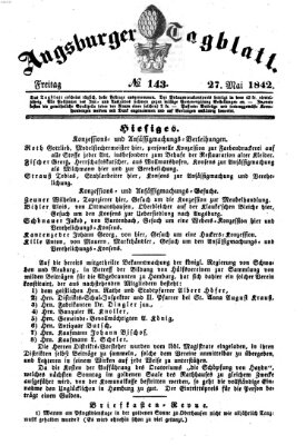 Augsburger Tagblatt Freitag 27. Mai 1842