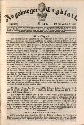 Augsburger Tagblatt Montag 12. Dezember 1842
