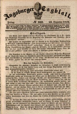 Augsburger Tagblatt Freitag 23. Dezember 1842