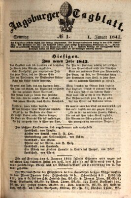 Augsburger Tagblatt Sonntag 1. Januar 1843
