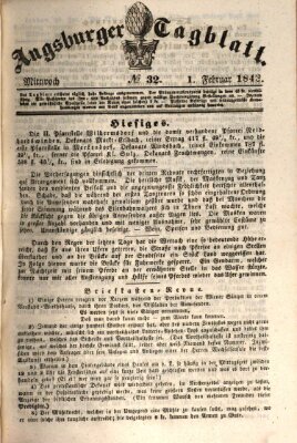 Augsburger Tagblatt Mittwoch 1. Februar 1843