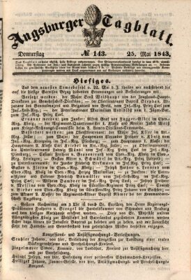 Augsburger Tagblatt Donnerstag 25. Mai 1843