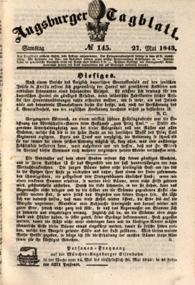 Augsburger Tagblatt Samstag 27. Mai 1843