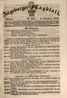 Augsburger Tagblatt Sonntag 3. September 1843