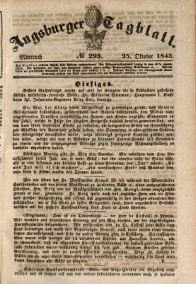 Augsburger Tagblatt Mittwoch 25. Oktober 1843