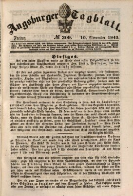 Augsburger Tagblatt Freitag 10. November 1843