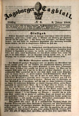 Augsburger Tagblatt Dienstag 2. Januar 1844