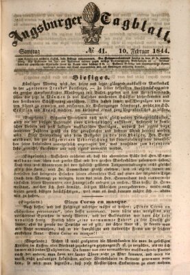 Augsburger Tagblatt Samstag 10. Februar 1844