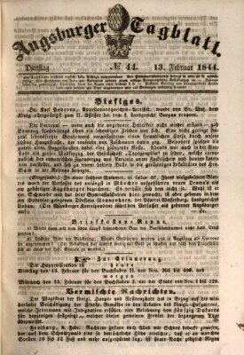 Augsburger Tagblatt Dienstag 13. Februar 1844