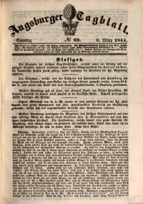 Augsburger Tagblatt Samstag 9. März 1844