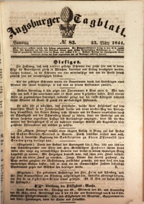 Augsburger Tagblatt Samstag 23. März 1844