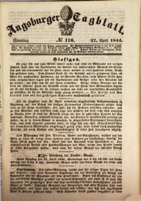 Augsburger Tagblatt Samstag 27. April 1844