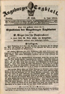 Augsburger Tagblatt Dienstag 4. Juni 1844