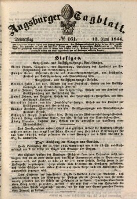 Augsburger Tagblatt Donnerstag 13. Juni 1844