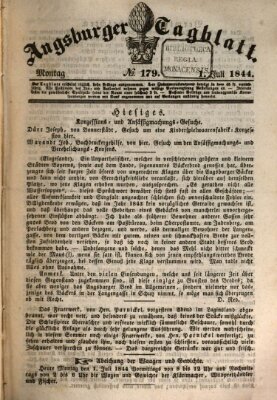 Augsburger Tagblatt Montag 1. Juli 1844