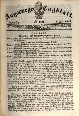 Augsburger Tagblatt Donnerstag 4. Juli 1844