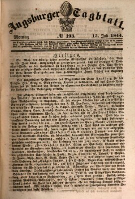 Augsburger Tagblatt Montag 15. Juli 1844