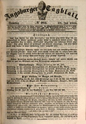 Augsburger Tagblatt Samstag 27. Juli 1844