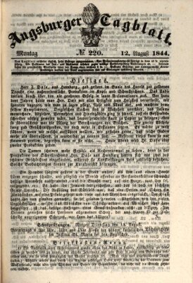 Augsburger Tagblatt Montag 12. August 1844