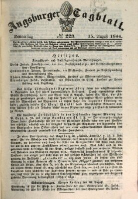 Augsburger Tagblatt Donnerstag 15. August 1844