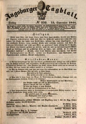 Augsburger Tagblatt Freitag 13. September 1844