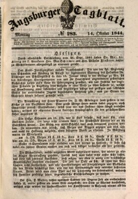 Augsburger Tagblatt Montag 14. Oktober 1844