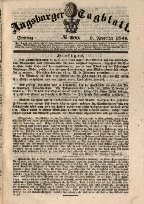 Augsburger Tagblatt Samstag 9. November 1844