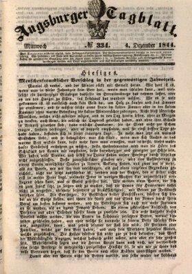 Augsburger Tagblatt Mittwoch 4. Dezember 1844