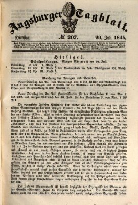 Augsburger Tagblatt Dienstag 29. Juli 1845