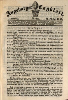 Augsburger Tagblatt Donnerstag 2. Oktober 1845