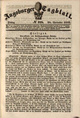 Augsburger Tagblatt Freitag 28. November 1845