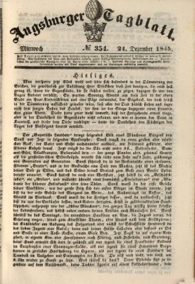 Augsburger Tagblatt Mittwoch 24. Dezember 1845