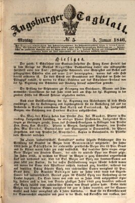 Augsburger Tagblatt Montag 5. Januar 1846