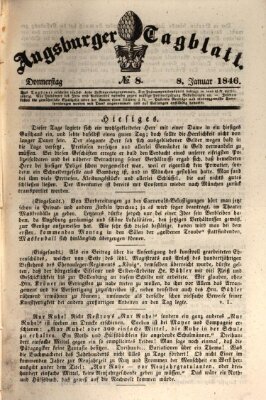 Augsburger Tagblatt Donnerstag 8. Januar 1846